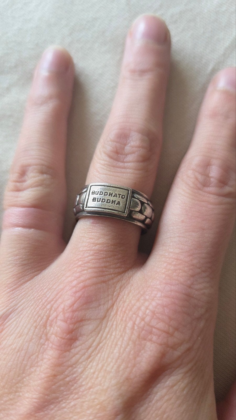 buddha to buddha ringen, Ophalen, Gebruikt, Dame, Zilver