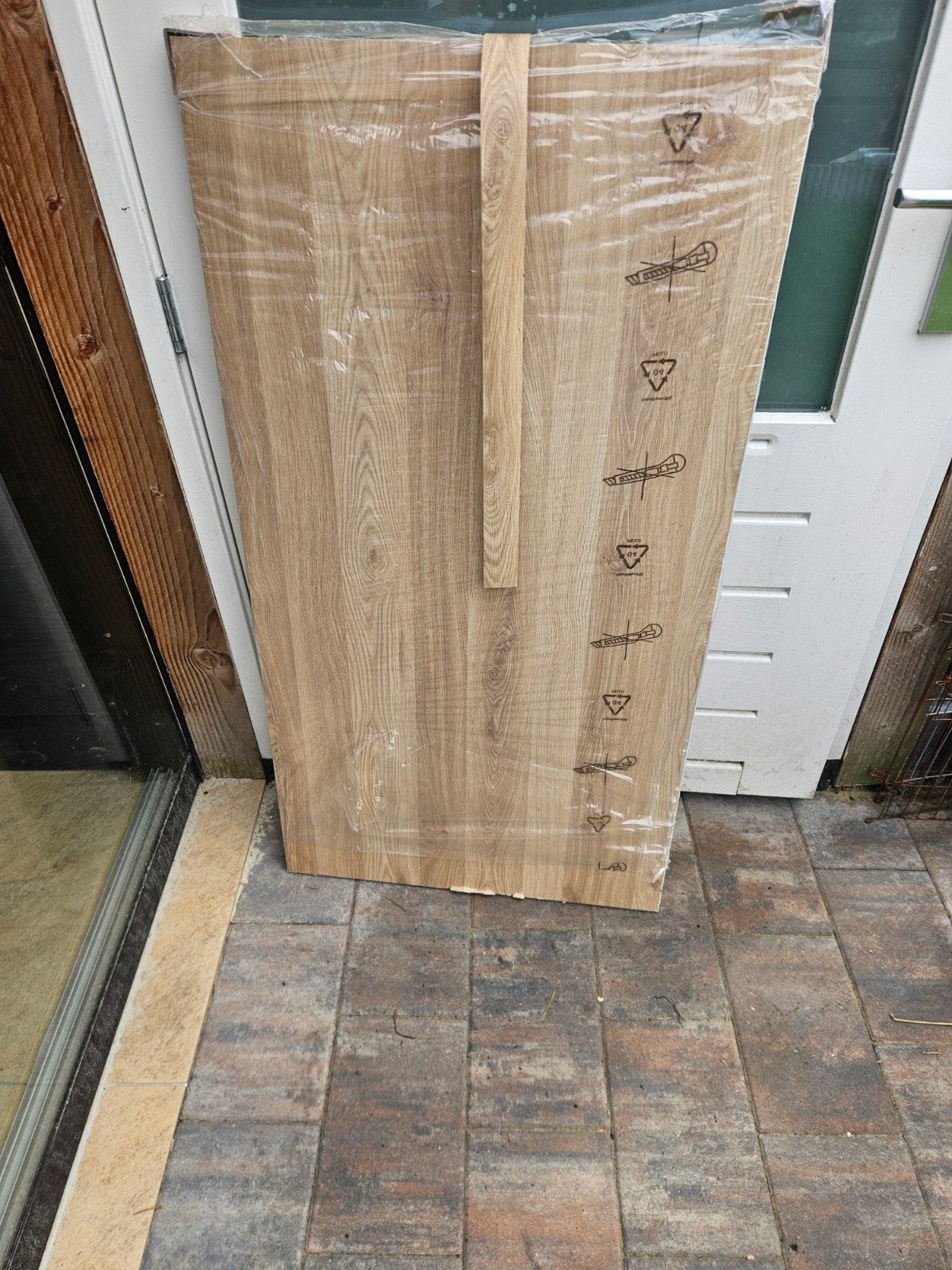 Eiken aanrechtblad/werkblad 120x64cm, Ophalen, 64 cm, 120 cm, Hout
