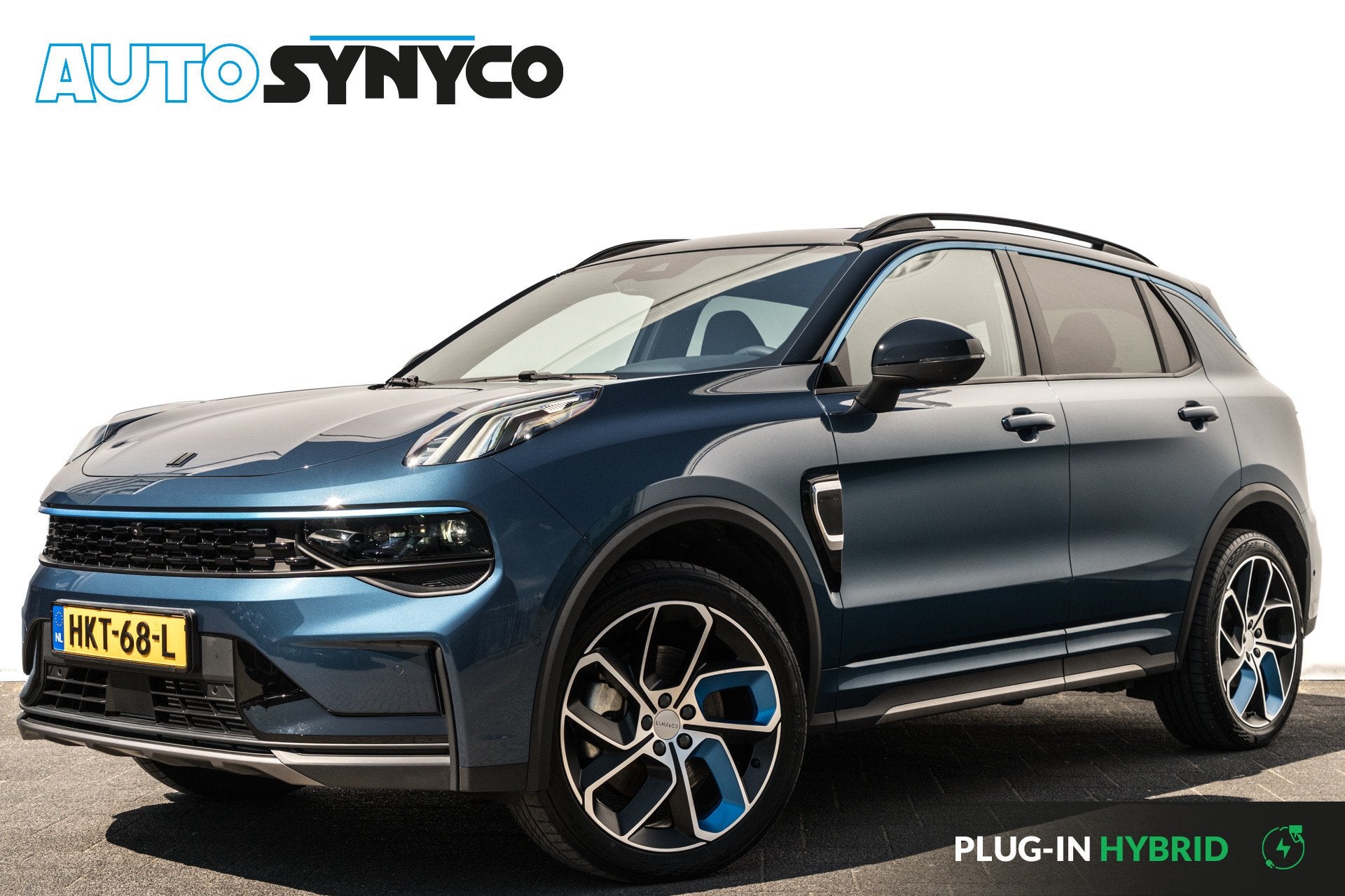 Lynk & Co 01 1.5 Plug-in Hybrid 262 Pk I Zwarte hemel I Pano, Auto's, Stof, Met garantie (alle), Blauw, Bedrijf