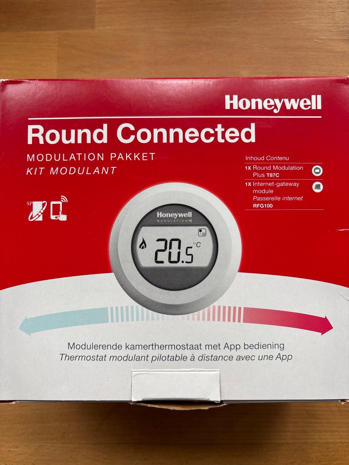 Honeywell Round Connected Modulatie Pakket - Nieuw, Ophalen, Slimme thermostaat, Nieuw