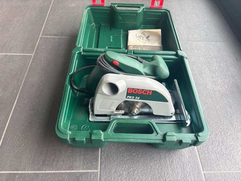 Bosch inval cirkelzaag PKS 54, Gebruikt, Invalzaag, Ophalen of Verzenden, 30 tot 70 mm