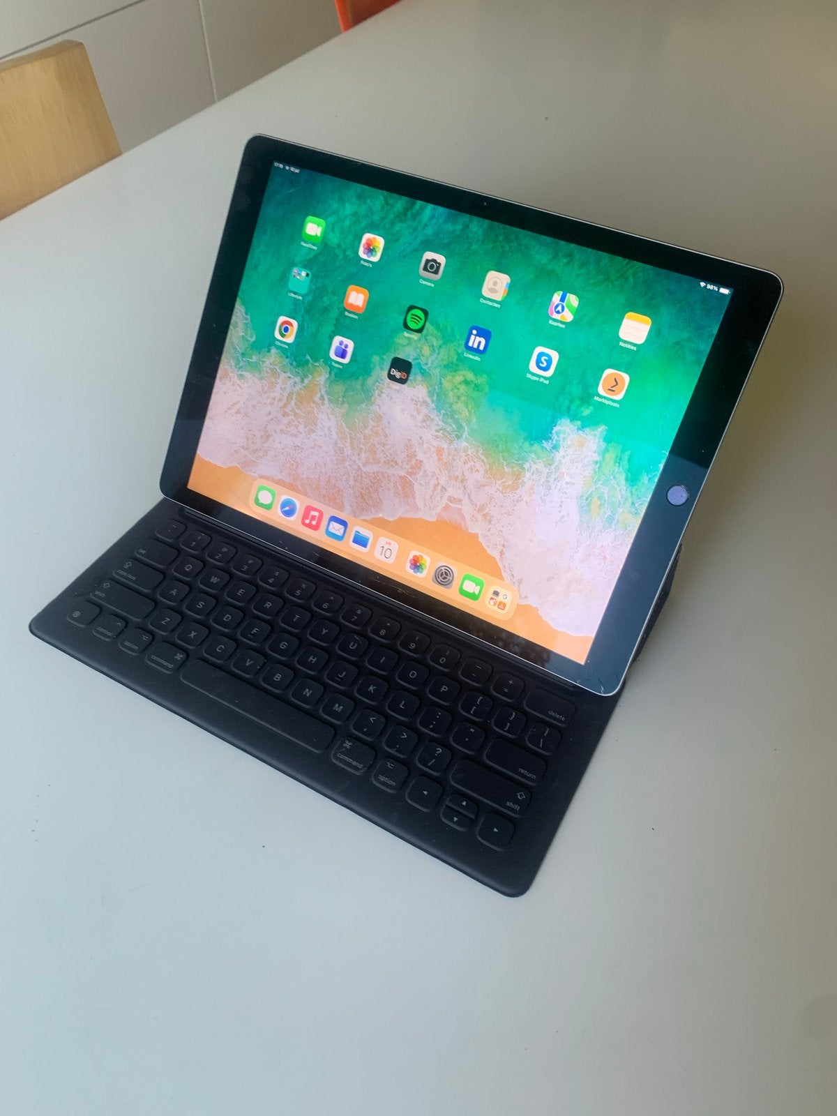 iPad Pro 12,9" (2e gen) A1670 met toetsenbord, Computers en Software, Apple iPads, Gebruikt, Apple iPad Pro, Wi-Fi, 13 inch of meer
