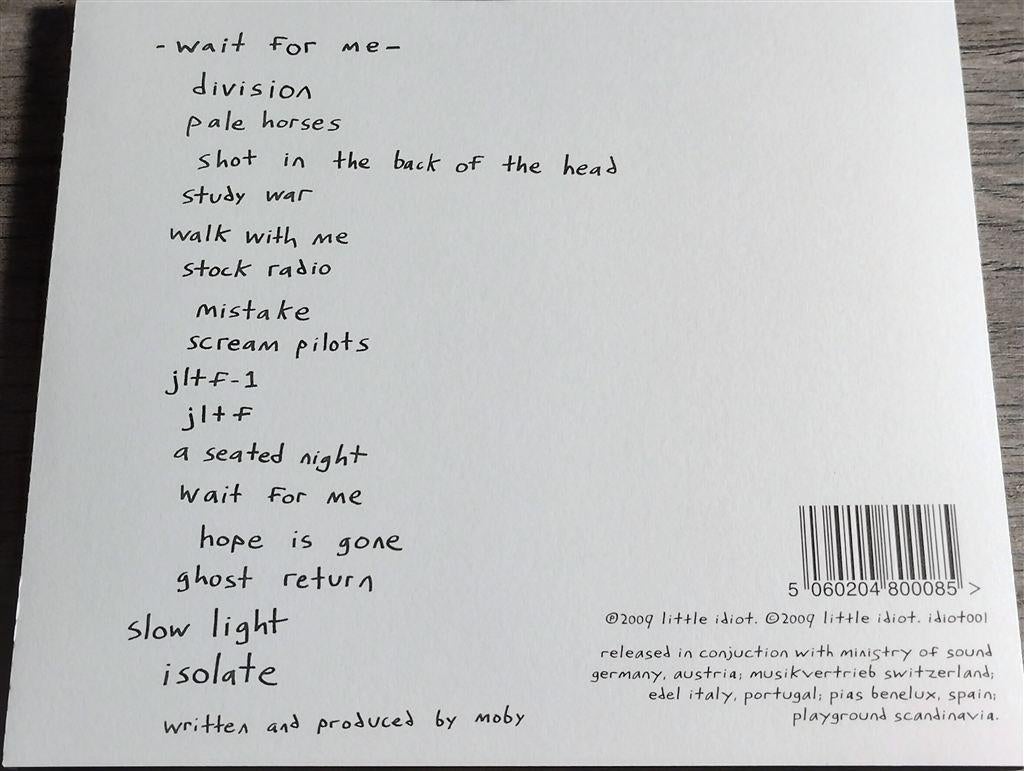 Moby ‎– Wait For Me, Ophalen of Verzenden, Zo goed als nieuw, Disco
