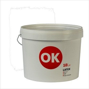 Gezocht Witte latex verf, Doe-het-zelf en Verbouw, Verf, Beits en Lak, 5 tot 10 liter, Wit, Nieuw, Ophalen of Verzenden