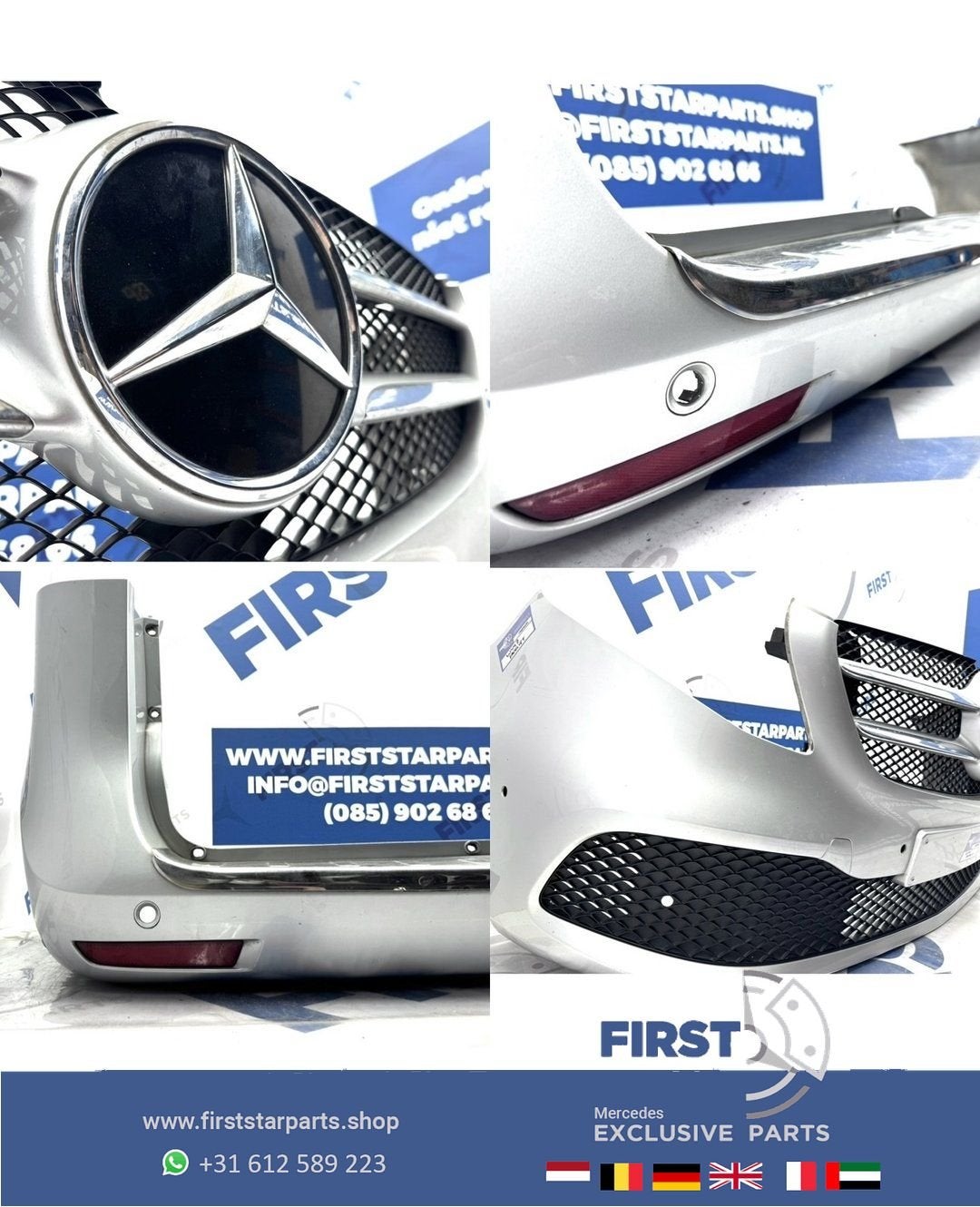 W447 V KLASSE FACELIFT VOORBUMPER + ACHTERBUMPER SET ZWART W, Gebruikt, -, Ophalen of Verzenden, Bumper