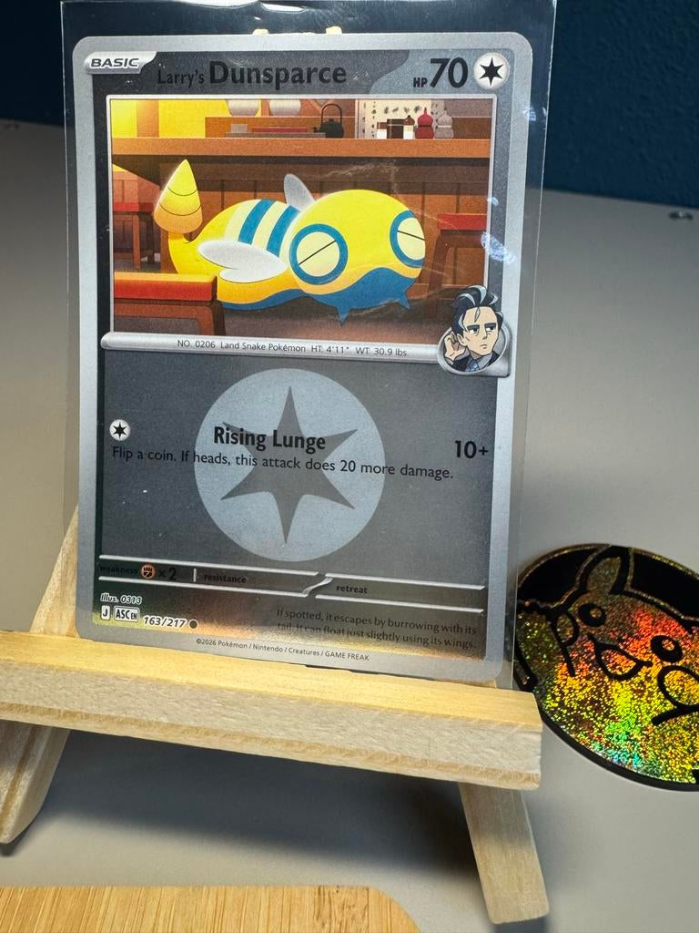 Pokemon kaart: Larry's Dunsparce - 163/217, Ophalen of Verzenden, Nieuw, Losse kaart