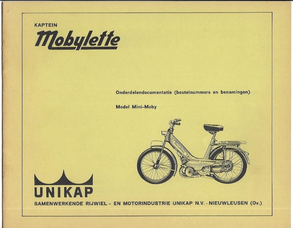 Kaptein Mobylette Mini Moby (5954zk), Fietsen en Brommers, Handleidingen en Instructieboekjes, Zo goed als nieuw, Ophalen of Verzenden