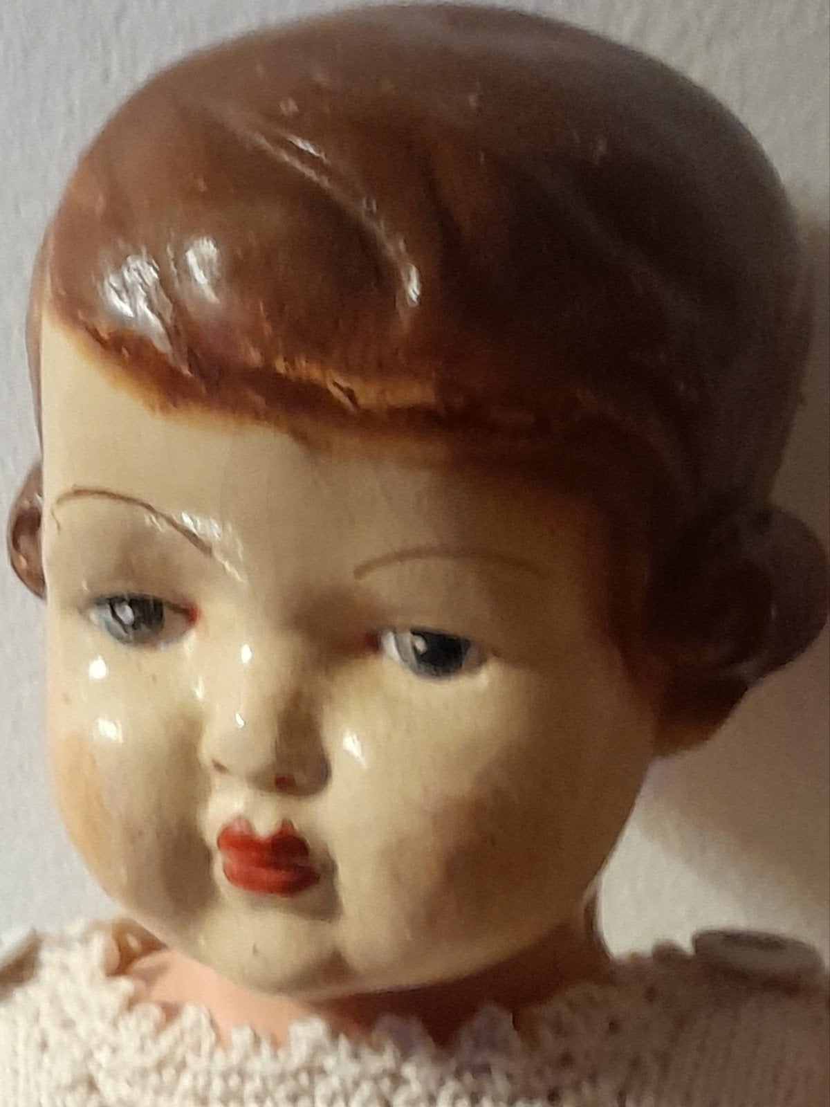 Oude pop, jaren '40, 35 cm, steengoed, Antiek en Kunst, Antiek | Speelgoed, Verzenden