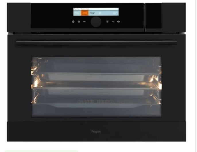 Pelgrim Combi-Stoomoven OVS834MAT Zo goed als nieuw, Ophalen, 45 tot 50 cm, Pelgrim, Inbouw
