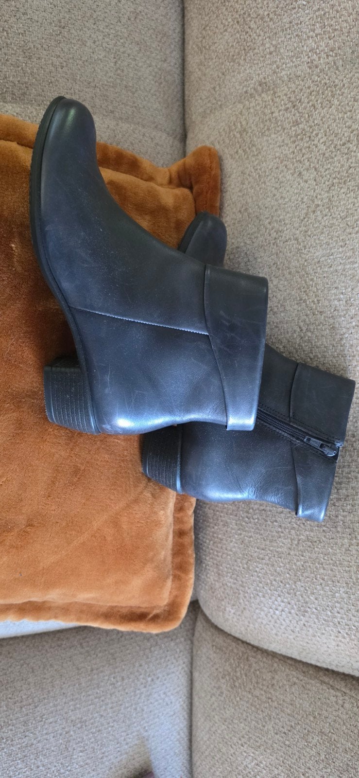 blauw/grijs enkellaarsjes Ecco maat 38 - Nieuw, Ophalen of Verzenden