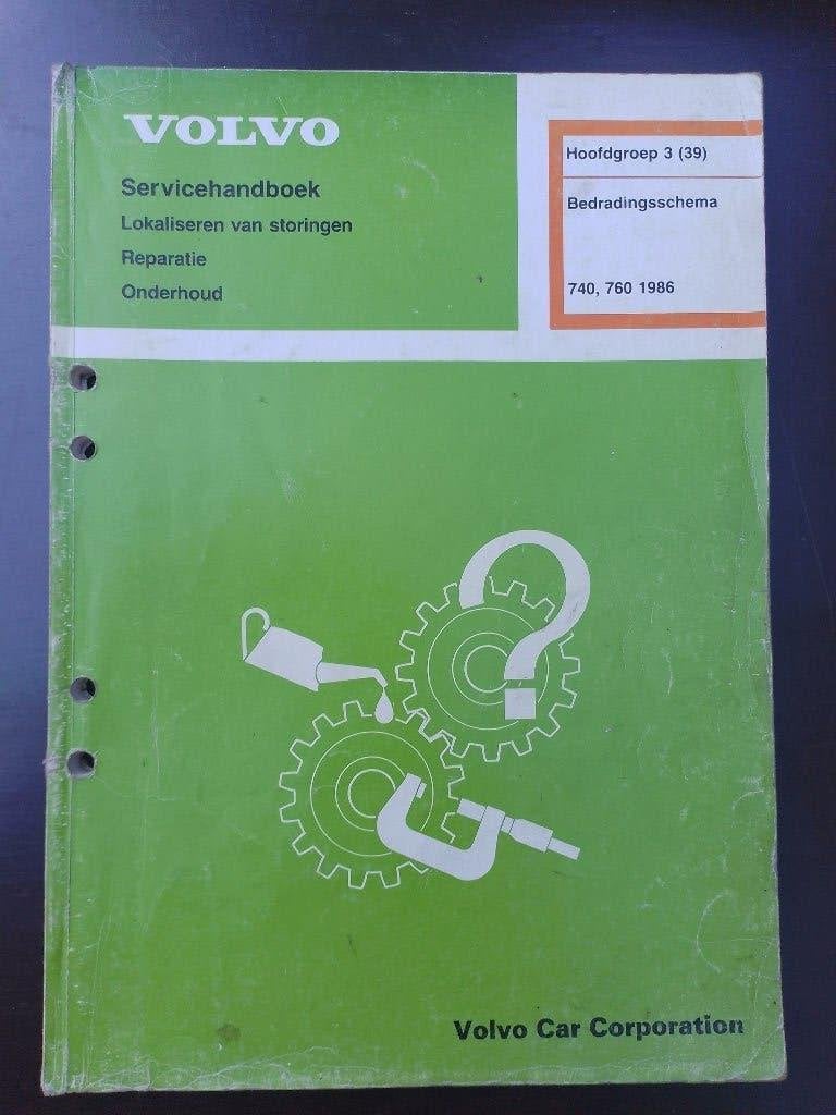 Volvo 740 / 760 1986 dealer werkplaatsboek stroomschema's, Ophalen of Verzenden, Gelezen, Volvo