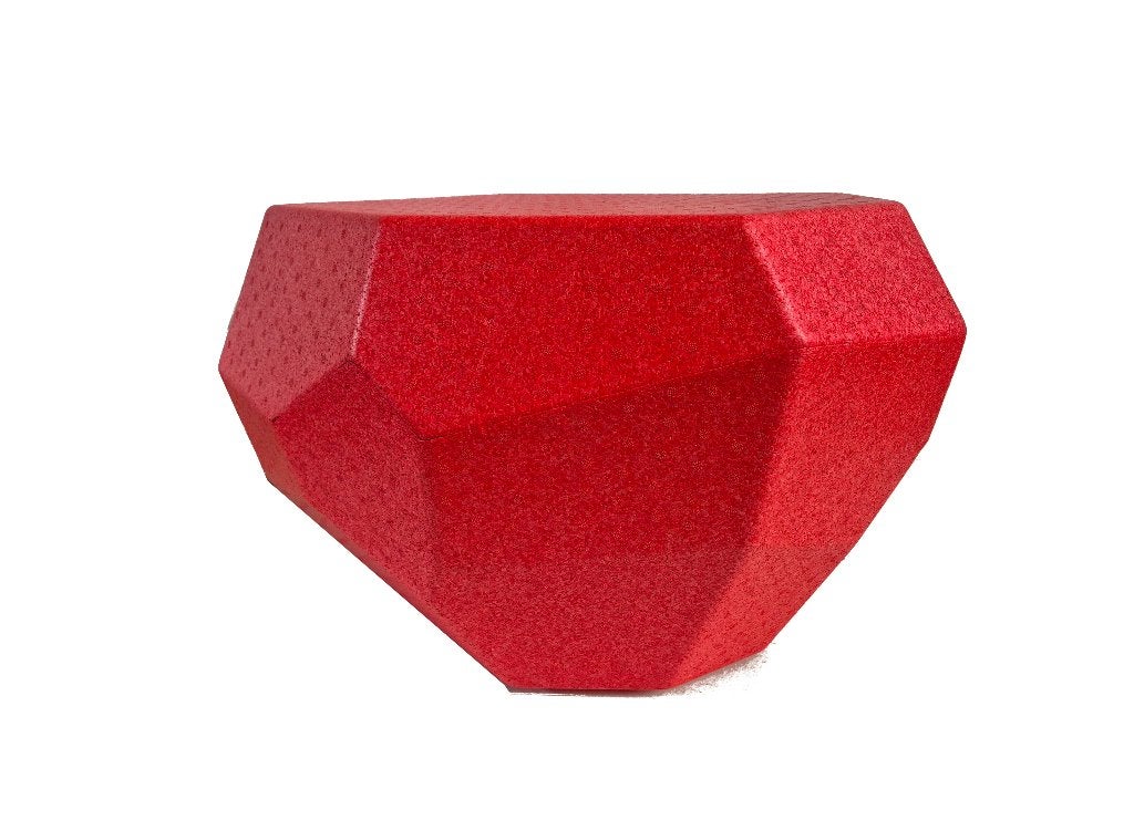 Popart-achtige tafel bijzettafel poef design Peter Traag, Ophalen, Gebruikt, Rood, Overige materialen