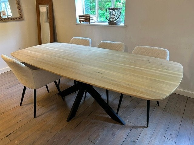 Nieuwe Deens ovale eettafel 220x100cm, Ophalen, 100 tot 150 cm, Eikenhout, Ovaal