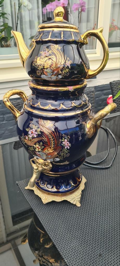 Prachtige Vintage Porseleinen Samovar - Elektrisch, Ophalen of Verzenden