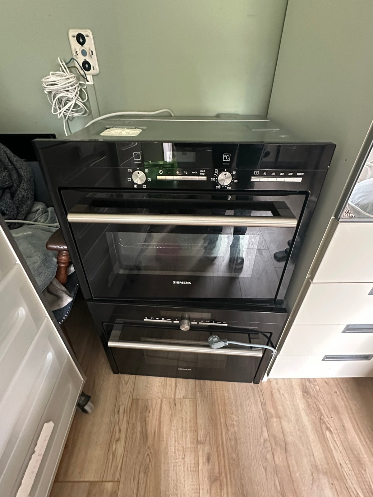 Luxe Siemens combi-stoomoven + combi-magnetron – nette set, Ophalen, Zo goed als nieuw, Stoom