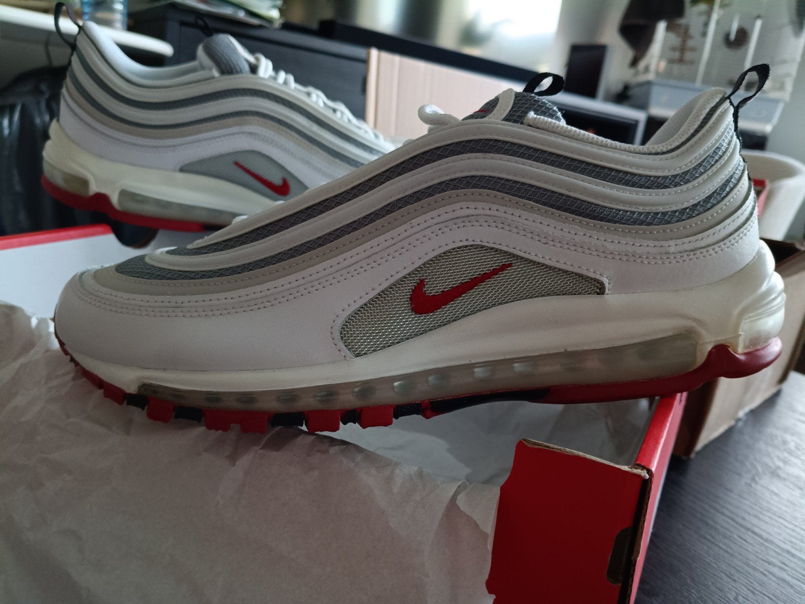 Nike Air Max 97 "White Bullit"2022 Nieuw & Orgineel Maat 46, Ophalen of Verzenden, Nieuw, Schoenen