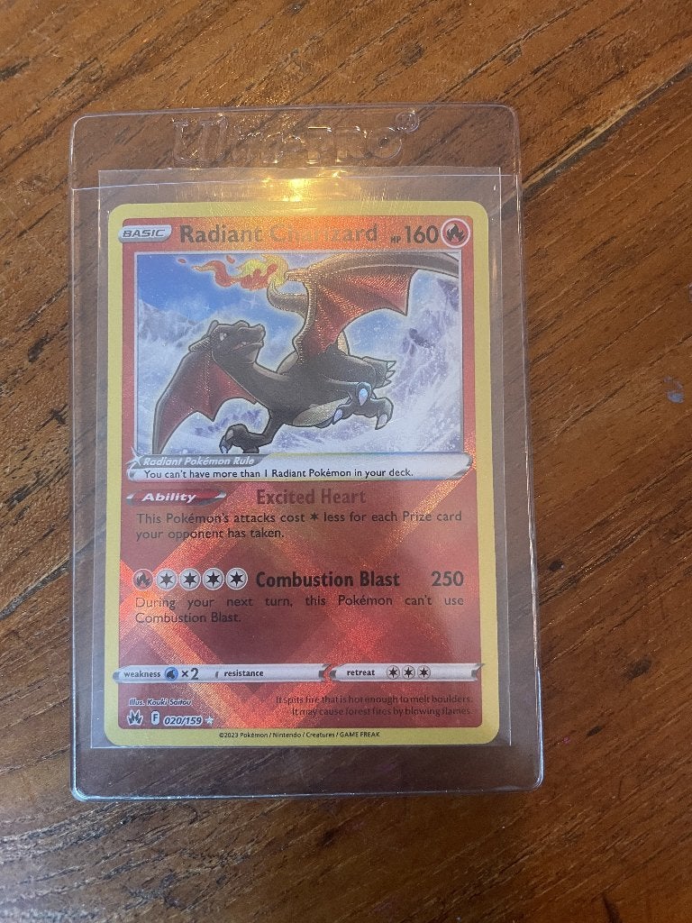 Mooie pokemonkaart. Radiant Charizard., Ophalen of Verzenden, Nieuw, Losse kaart