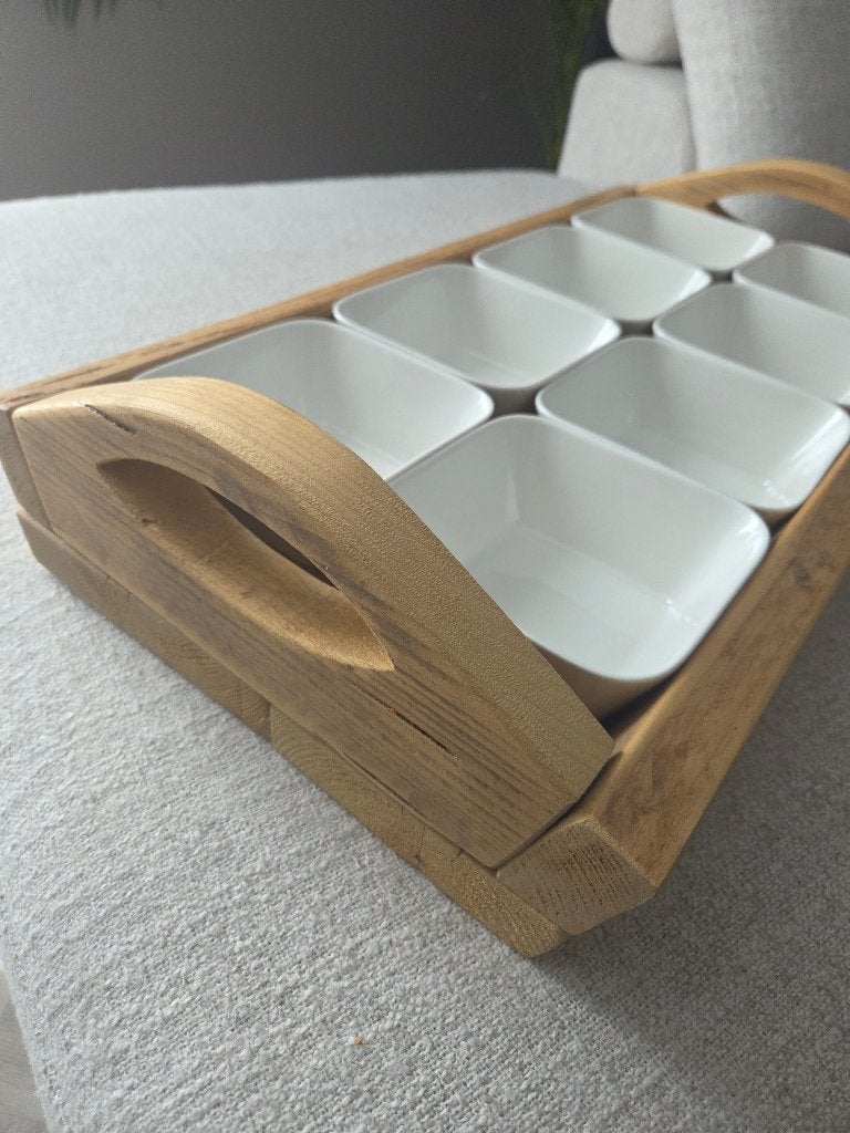 Handgemaakte robuuste tapasplank, Ophalen, Hout, Snij-/serveerplank, Zo goed als nieuw