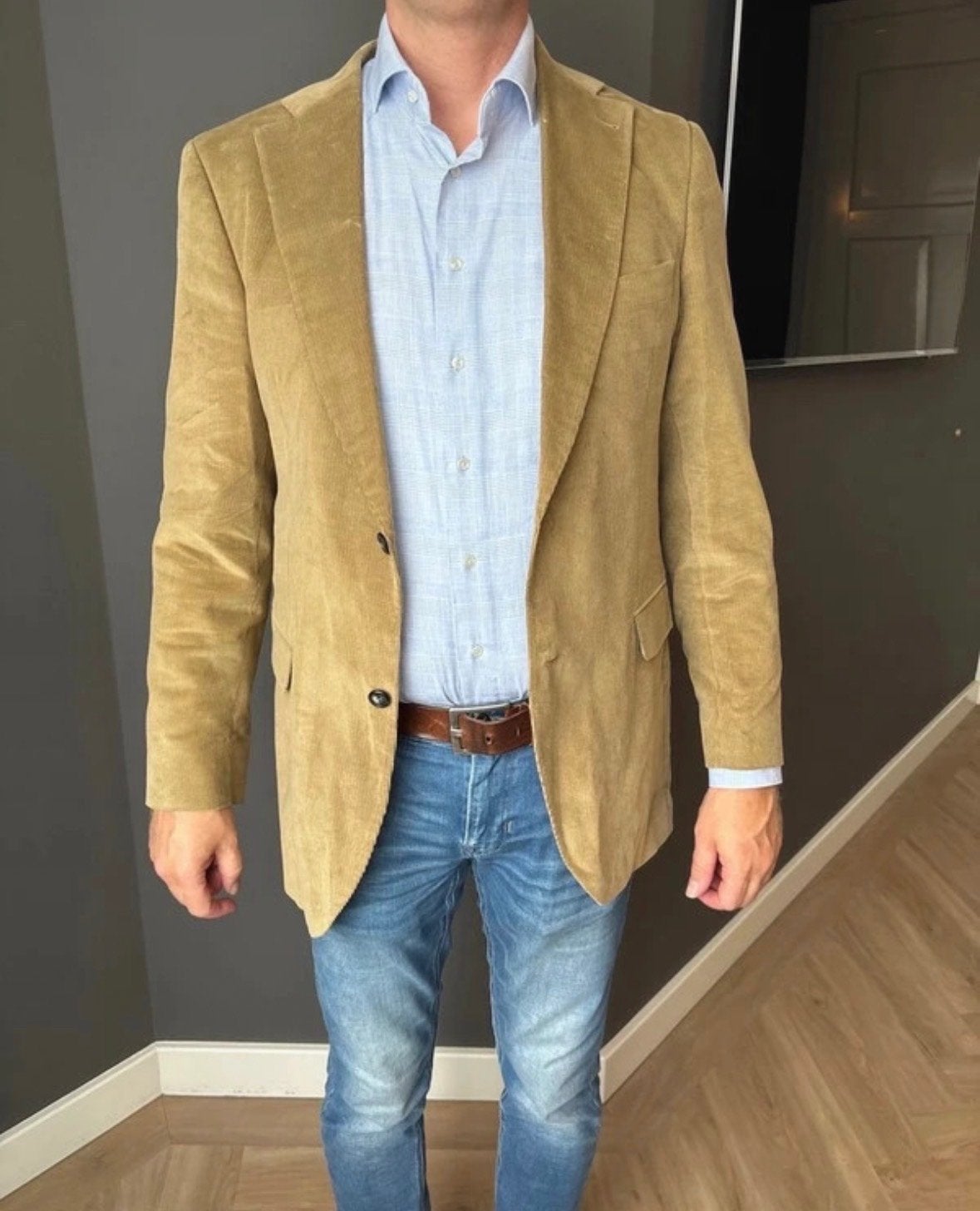 Tommy Hilfiger Colbert Heren Maat 50 - Zo goed als nieuw, Ophalen of Verzenden, Zo goed als nieuw, Maat 48/50 (M), Bruin