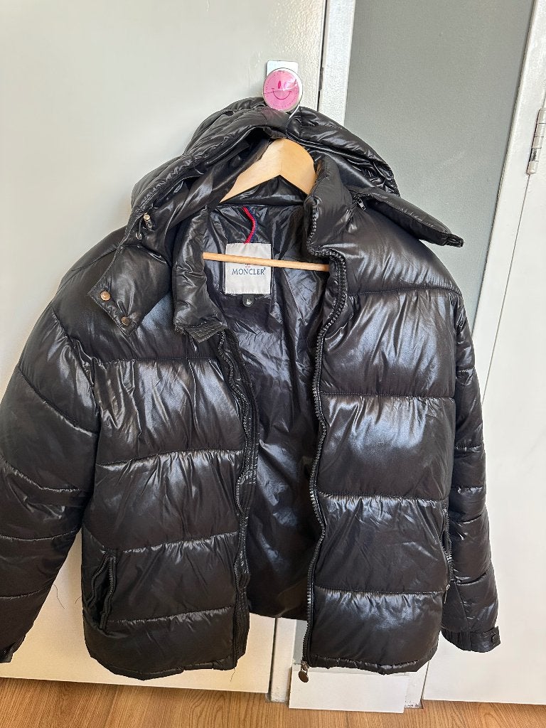 Moncler Maya jas, Maat 52/54 (L), Onbekend, Zwart, Ophalen of Verzenden