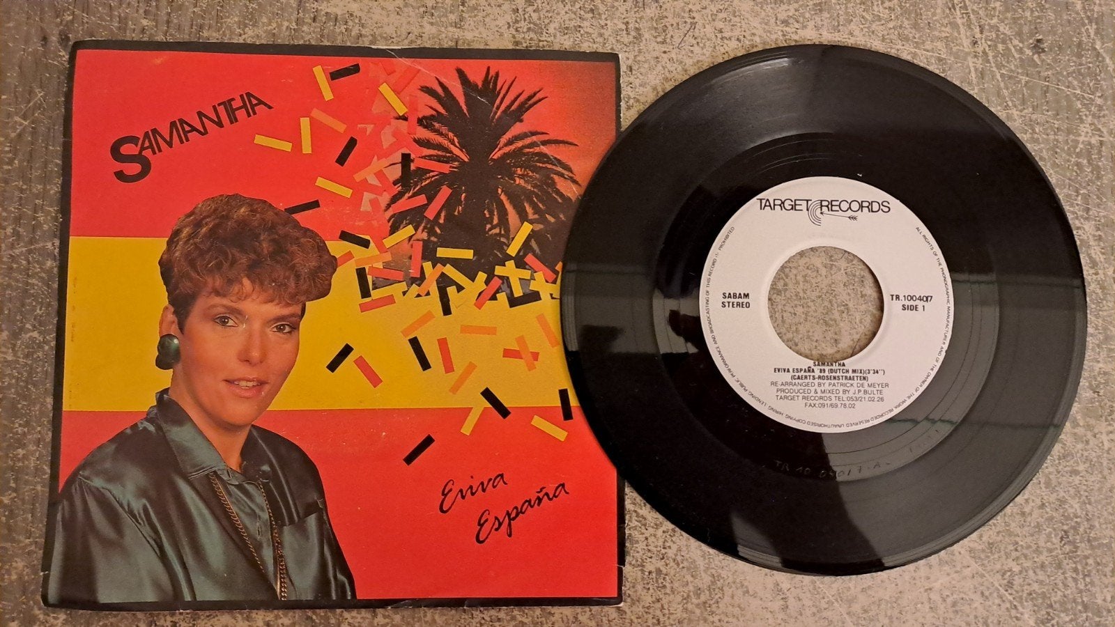Samantha  - eviva espana, Cd's en Dvd's, Vinyl Singles, Gebruikt, 7 inch, Nederlandstalig, Fotohoes