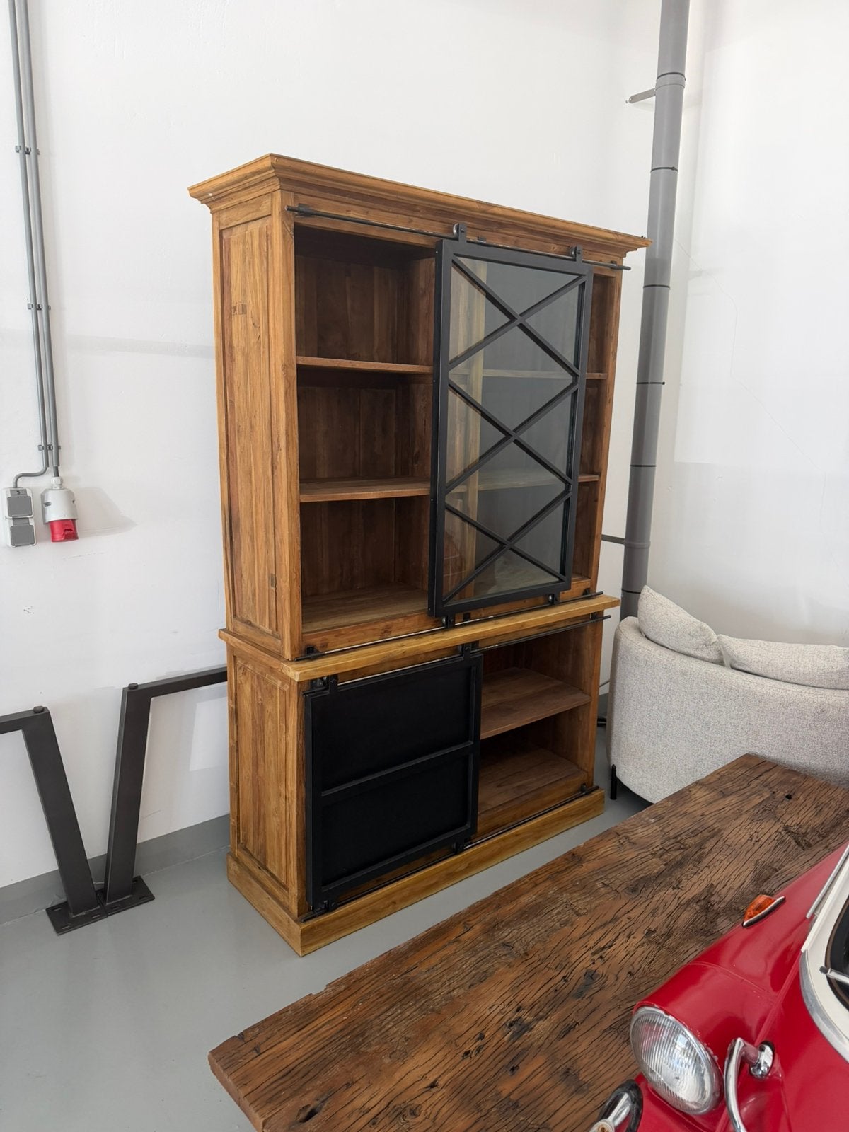 Buffetkast industrieel, Huis en Inrichting, Kasten | Buffetkasten, Ophalen, 100 tot 150 cm, 200 cm of meer, Zo goed als nieuw