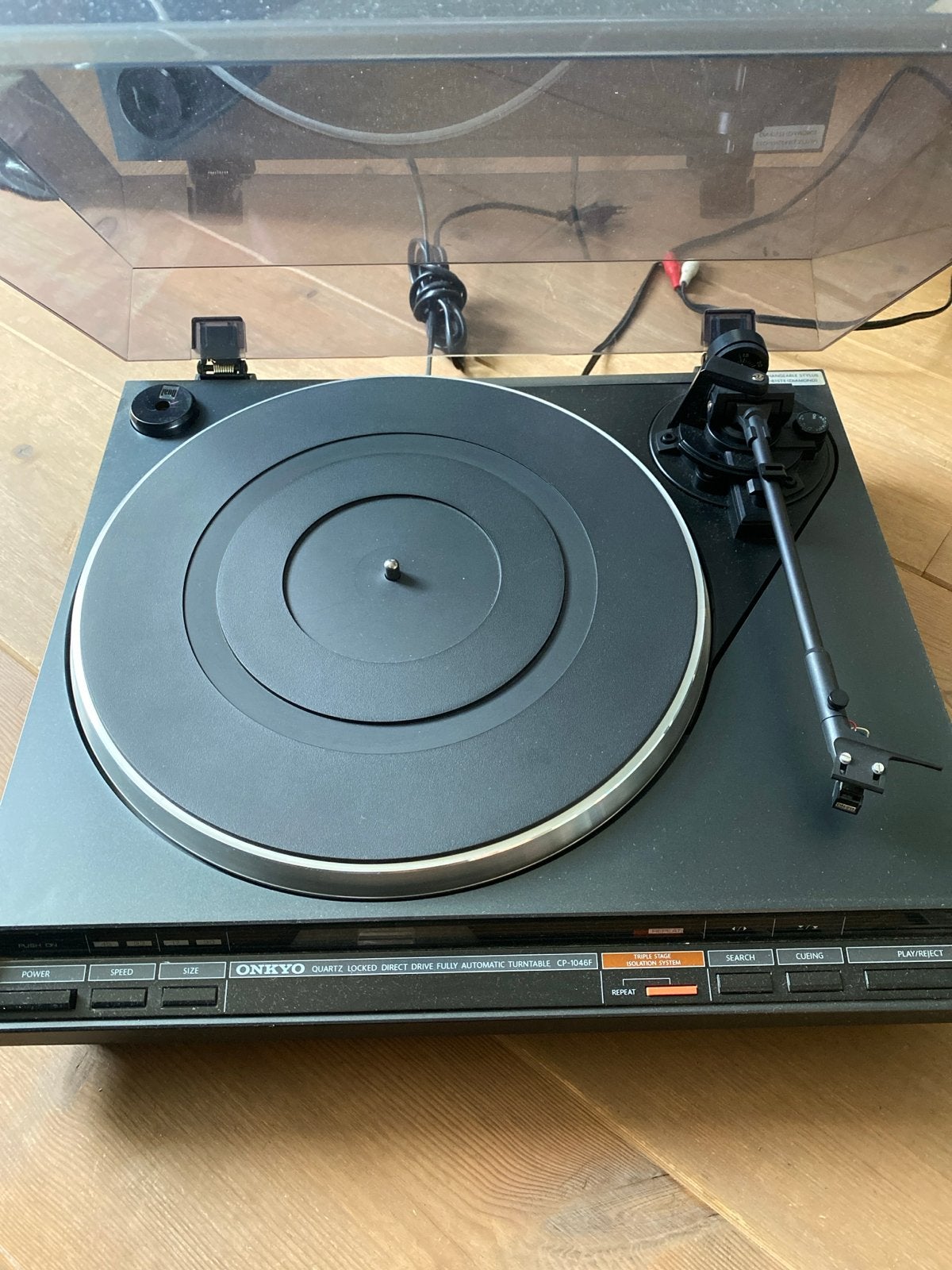 Onkyo CP-1046F Volautomatische Direct Drive Platenspeler, Gebruikt, Automatisch, Platenspeler, Ophalen