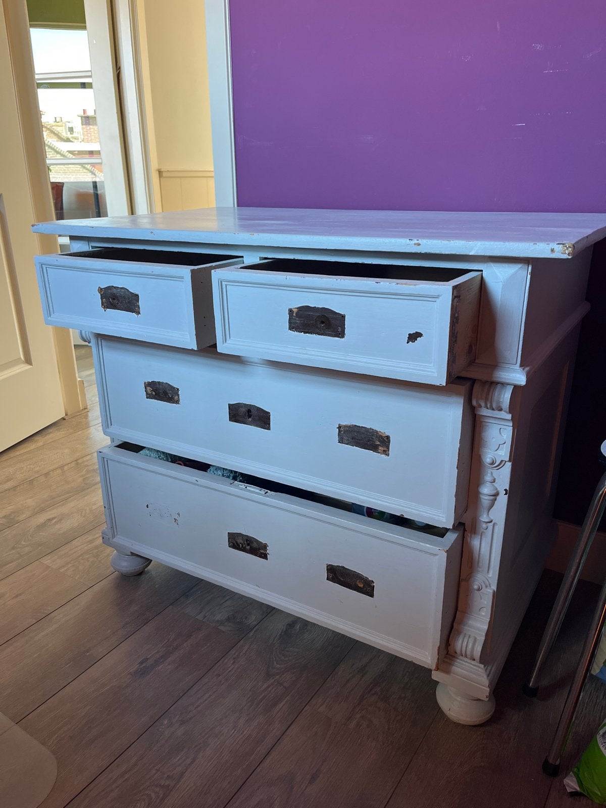 Mooie ladekast om op te knappen - DIY project, Ophalen, Gebruikt, 50 tot 100 cm, 3 of 4 laden