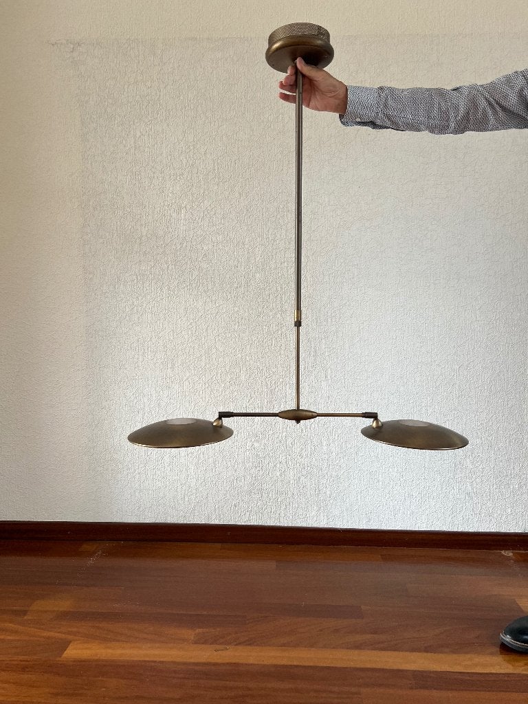 Koperen hanglamp / lamp hoogte verstelbaar in prima staat, Ophalen of Verzenden