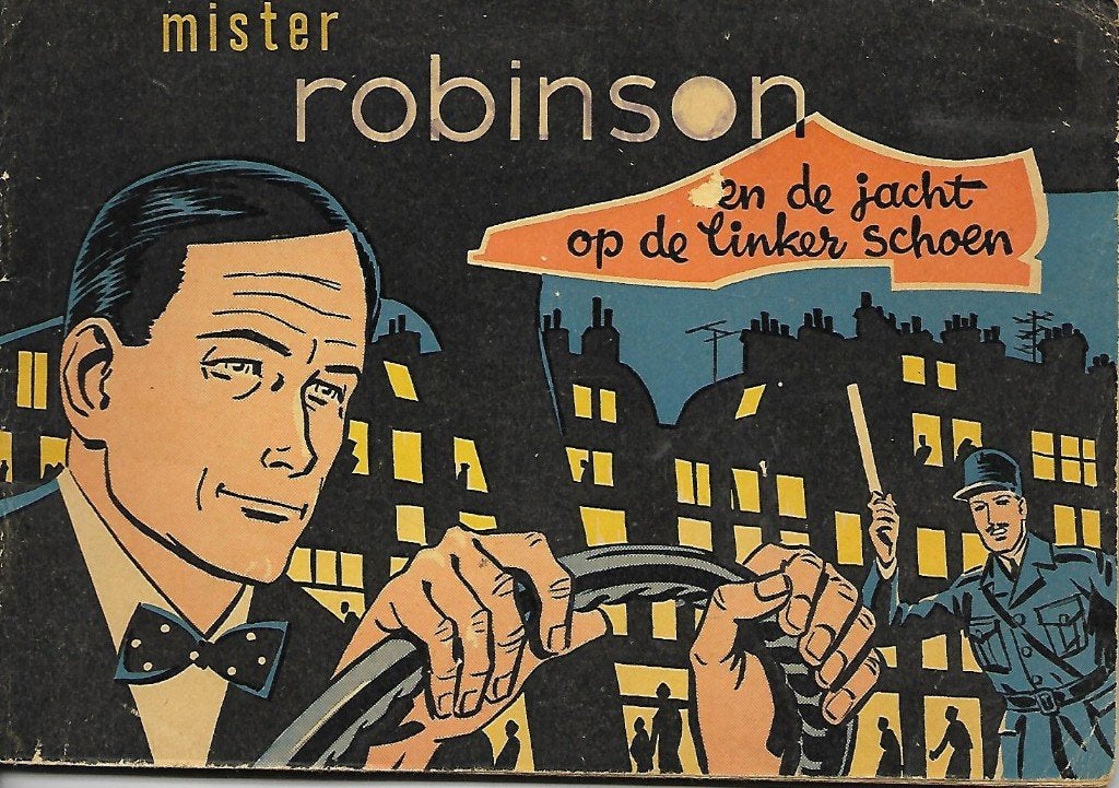 Mister Robinson en de jacht op de linker schoen (oblong), Eén stripboek, Ophalen of Verzenden, Gelezen