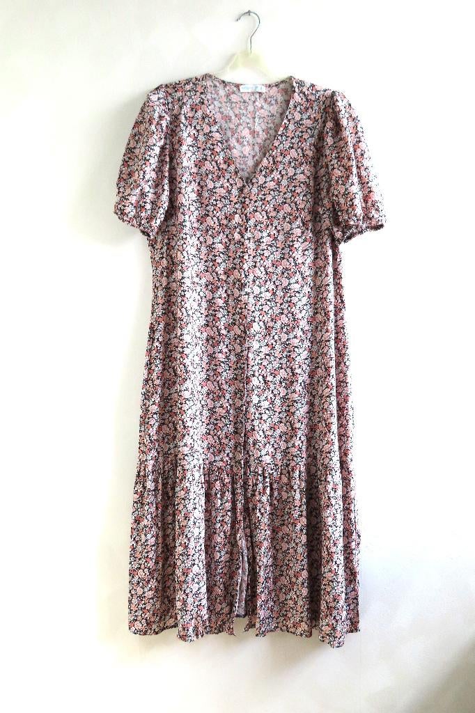 Doorknoop Jurk Pastelroze mt 46 (4378), Overige kleuren, Maat 46/48 (XL) of groter, Ophalen of Verzenden, Zo goed als nieuw