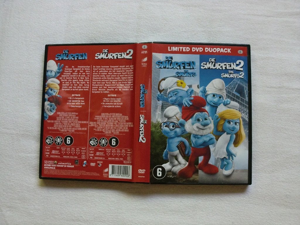 De Smurfen + De Smurfen 2 (The Smurfs 1 and 2), Alle leeftijden, Poppen, Overige typen, Zo goed als nieuw