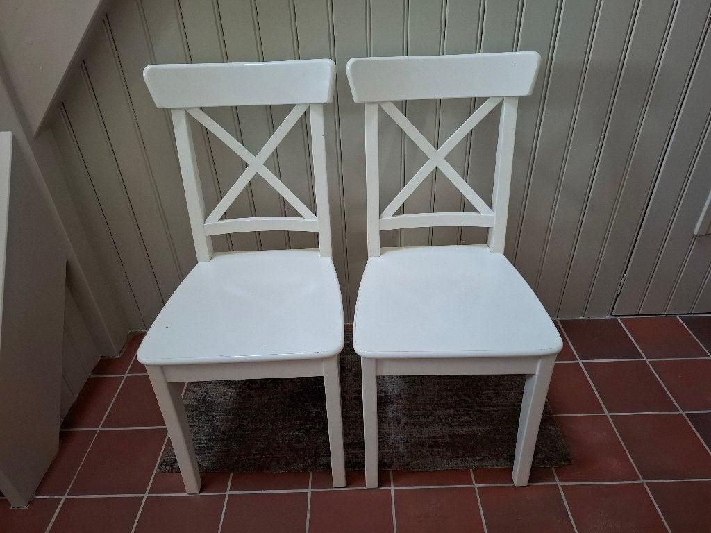 Ikea stoelen, Ophalen, Gebruikt, Twee, Wit