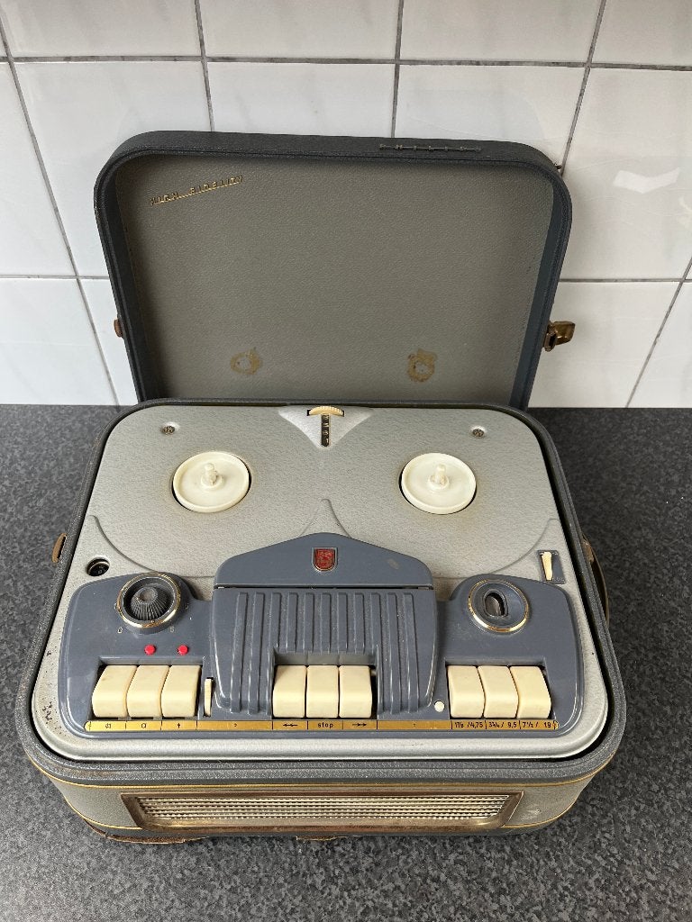 Loop of sloop . Philips EL 3542A bandrecorder ., Ophalen of Verzenden, Bandrecorder, Met stofkap