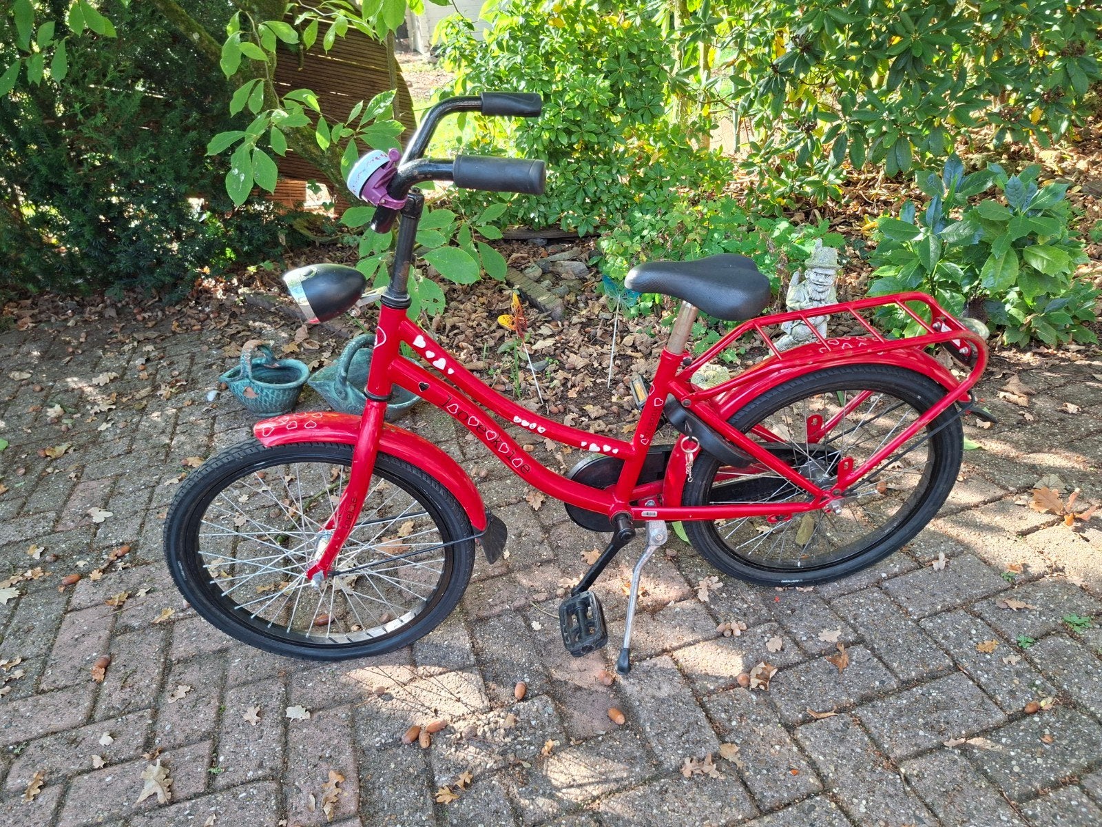 Rode kinderfiets 20 inch, voorband heeft aandacht nodig, Ophalen, Gebruikt, 20 inch of meer, Puky