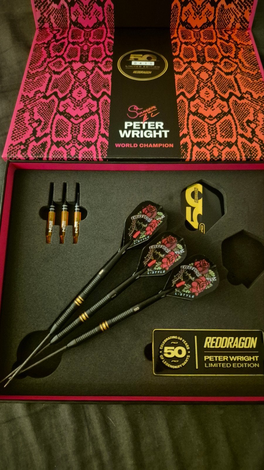 Peter Wright Snakebite 21g Special Edition Dartpijlen, Ophalen of Verzenden, Zo goed als nieuw, Pijlen