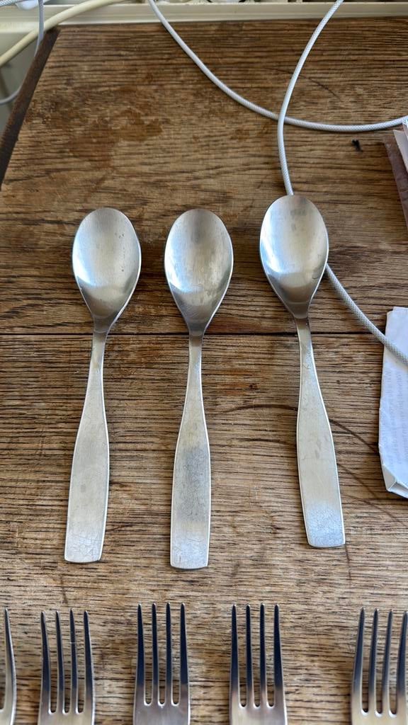 Iitala citterio 98 bestek / 3x diner lepel, Ophalen of Verzenden