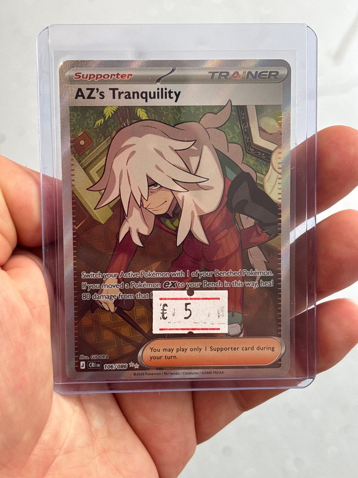AZ's Tranquility 106/086 Perfect Order Pokémon Kaart, Ophalen of Verzenden, Zo goed als nieuw, Losse kaart