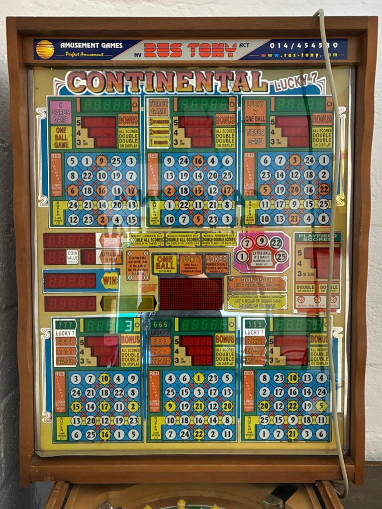 Vintage Continental Luck 17 Flipperkast - Zeus Tony, Verzamelen, Automaten | Gokkasten en Fruitautomaten, Overige munten, Ophalen