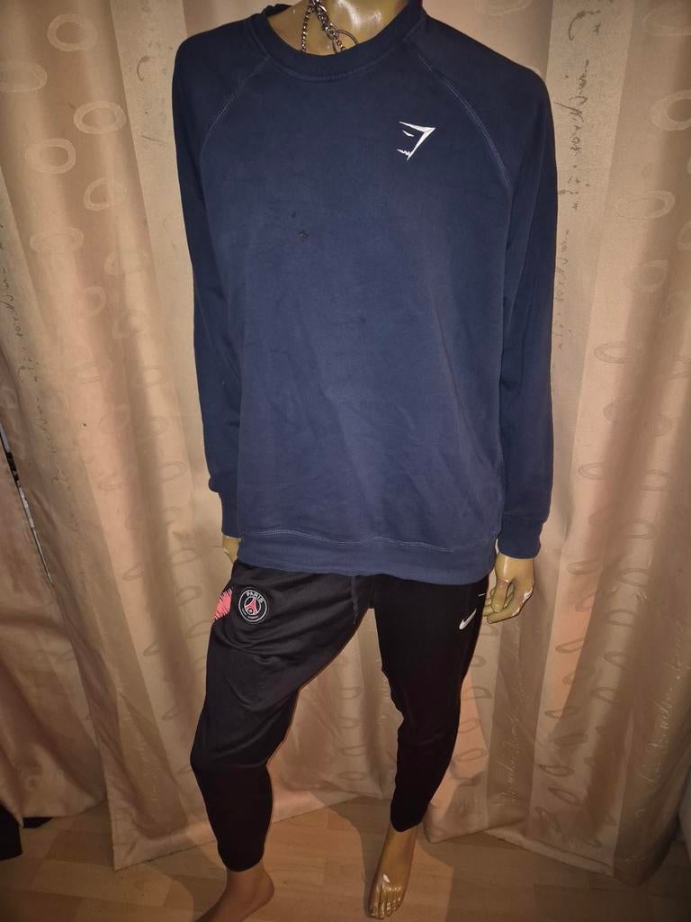 Gymshark sweater donkerblauw maat M, Gymshark, Overige typen, Ophalen of Verzenden, Zo goed als nieuw
