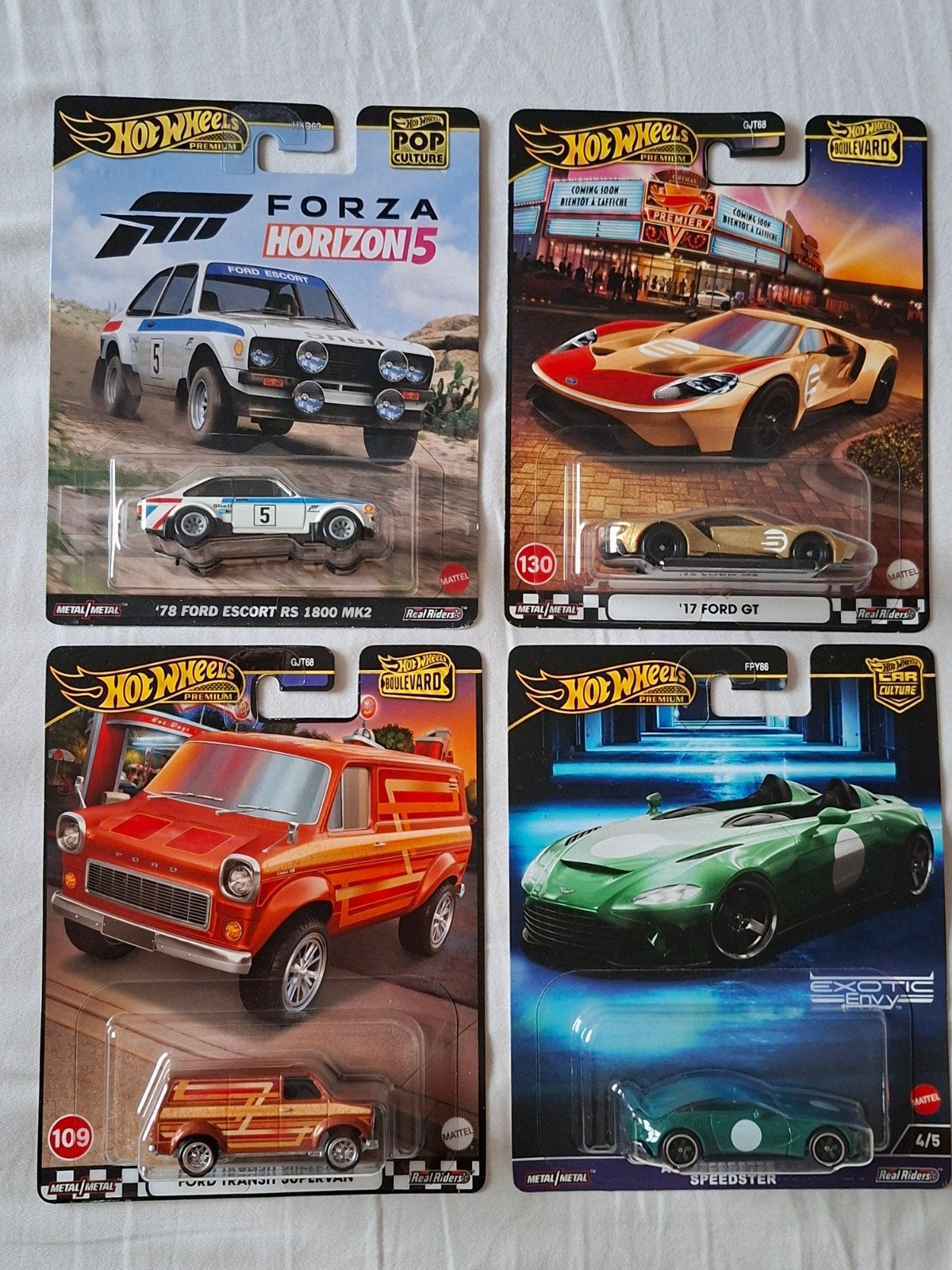 Hot Wheels Premium Collectie: 4 Diverse Modellen, Ophalen of Verzenden, Nieuw, Auto