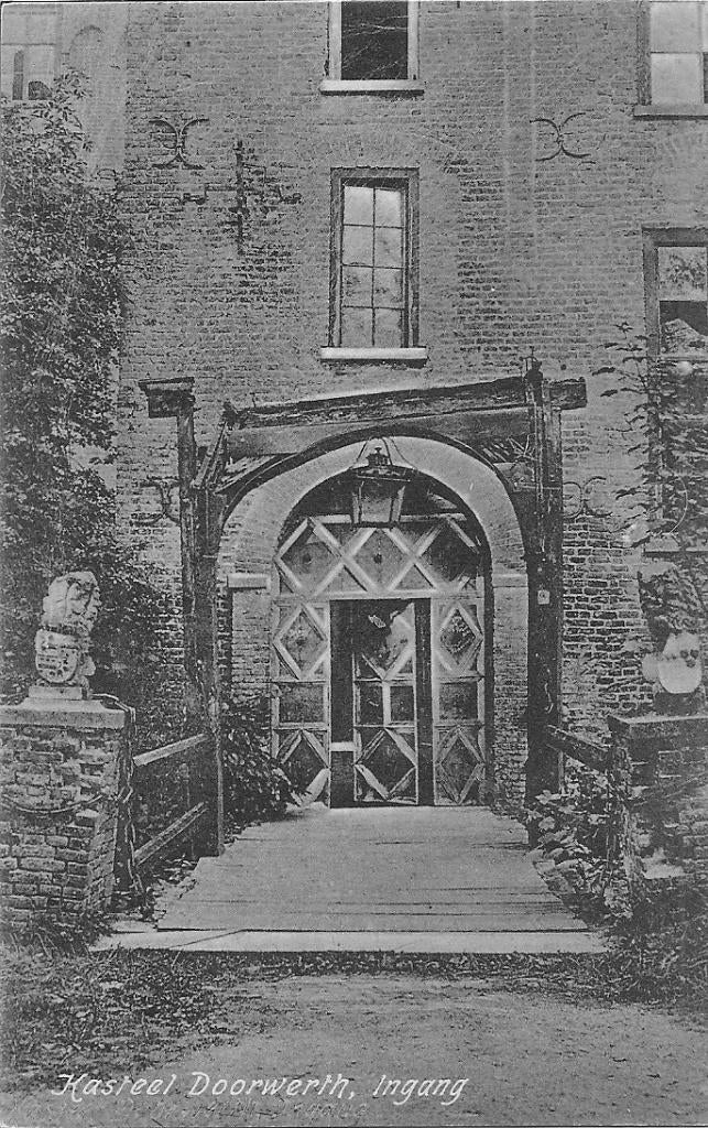 Kasteel Doorwerth, Ingang., Verzamelen, Ophalen of Verzenden, 1920 tot 1940, Gelopen, Gelderland