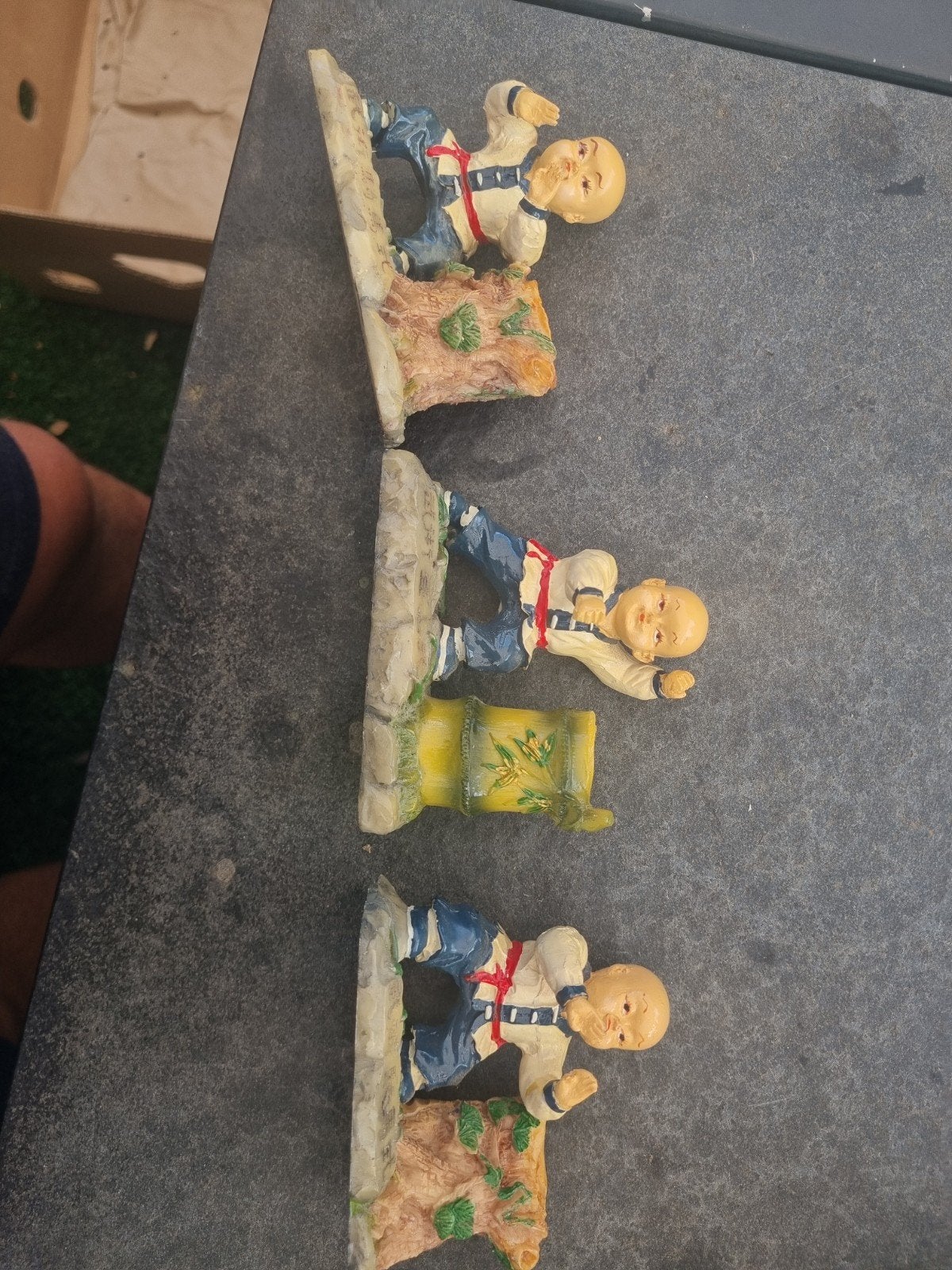 3 Oosterse Monnik Beeldjes voor prikkers (DOOS 1), Ophalen of Verzenden