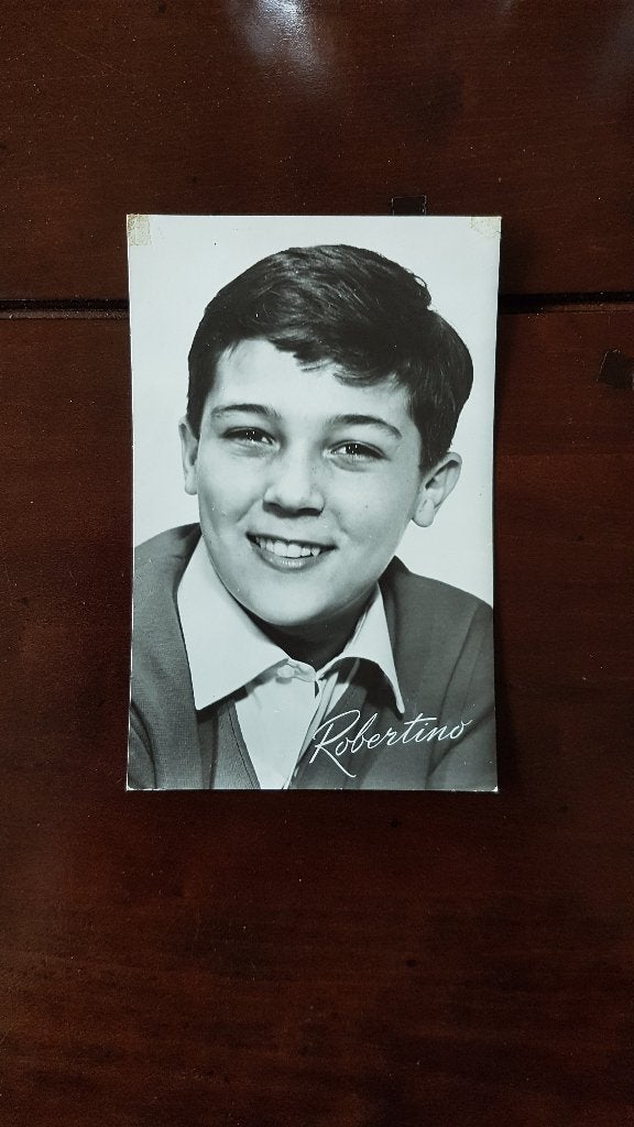 Foto Robertino - Zanger - Jaren '60, Ophalen of Verzenden, 1960 tot 1980, Gelopen, Sterren en Beroemdheden