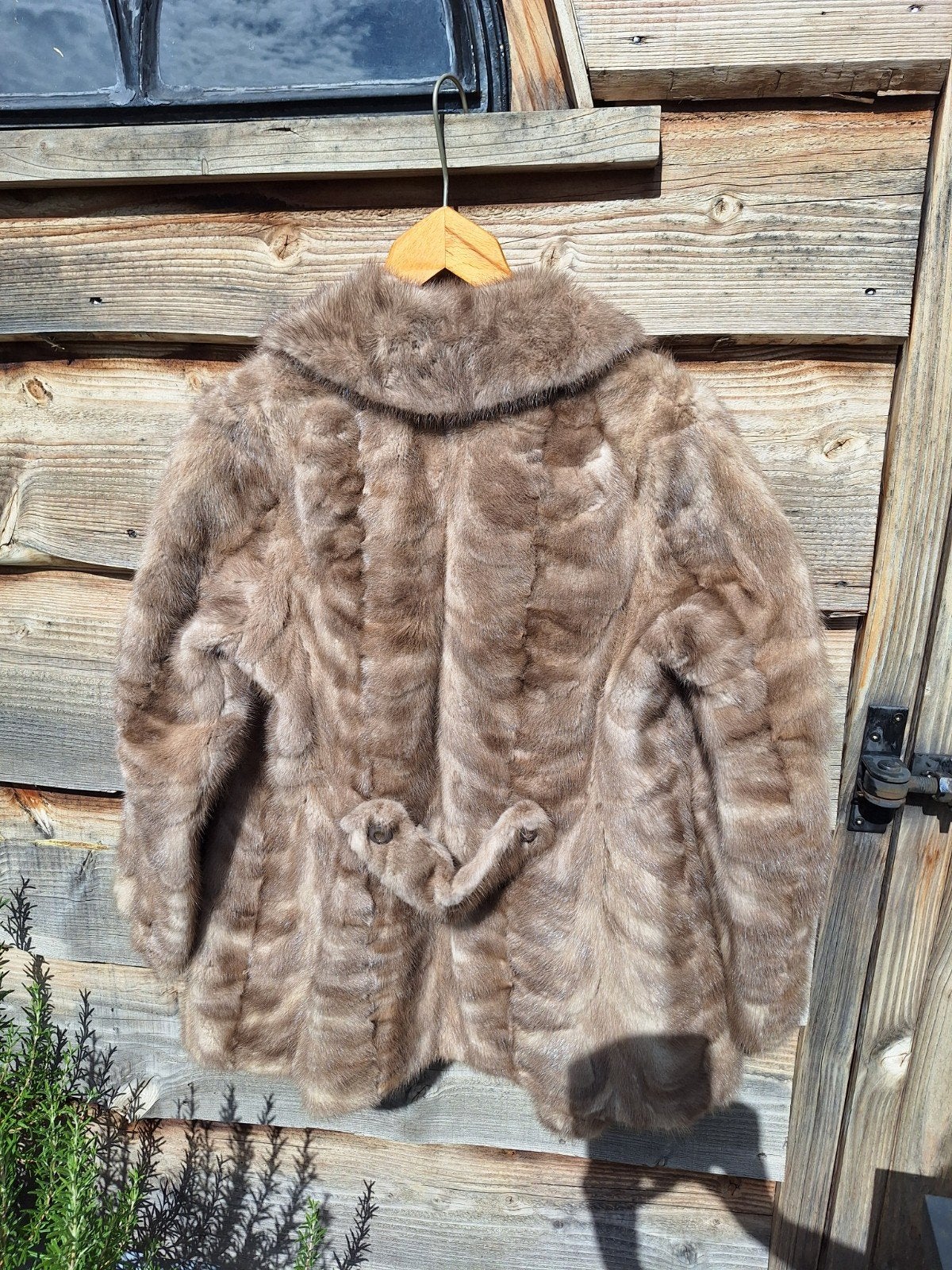 Vintage nertsen bontjas - A.H. de Wit Wildervank, maat M, Bruin, Ophalen, Maat 38/40 (M), A.H. de Wit Wildervank