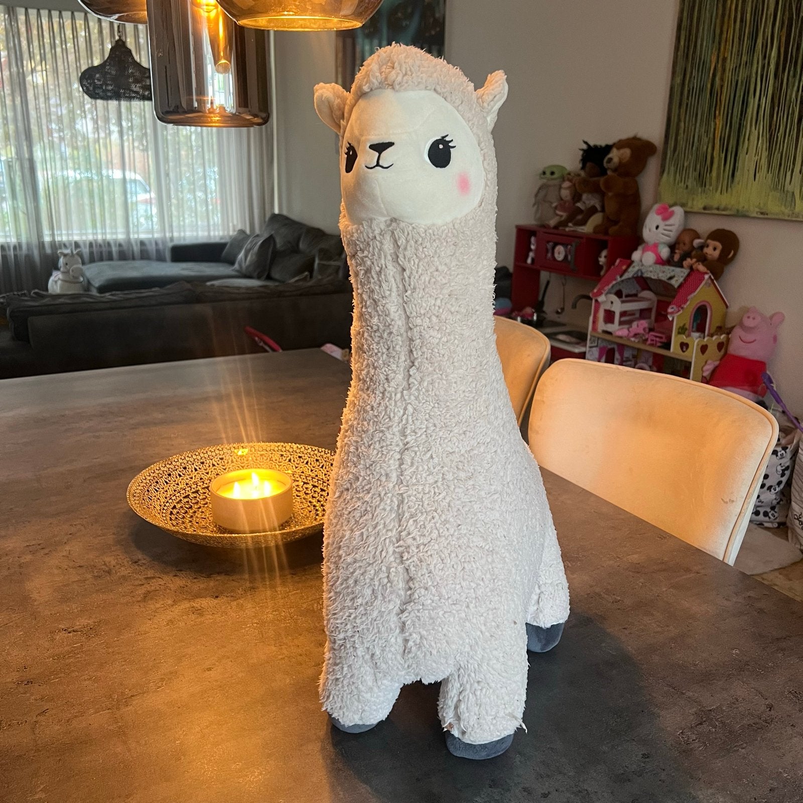 Grote zachte lama knuffel - Zo goed als nieuw, Kinderen en Baby's, Speelgoed | Knuffels en Pluche, Ophalen, Overige typen, Zo goed als nieuw