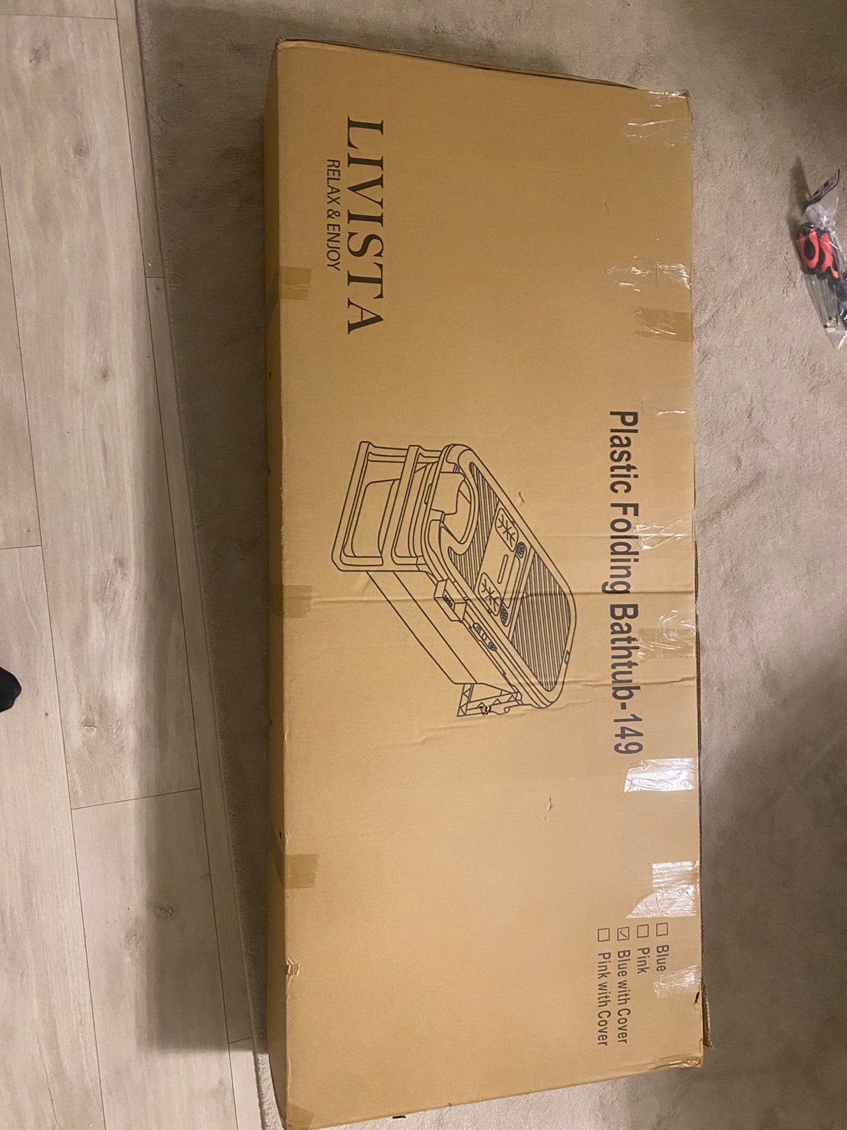 Hard plastic Badkuip 150cm, Ophalen, 100 tot 150 cm, Overige typen, Nieuw