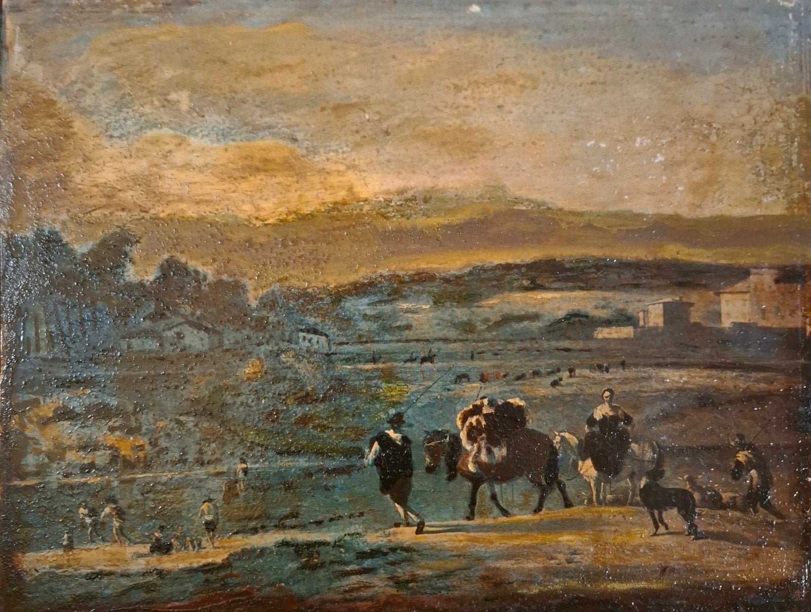 Ezeltocht, op paneel, Ophalen of Verzenden