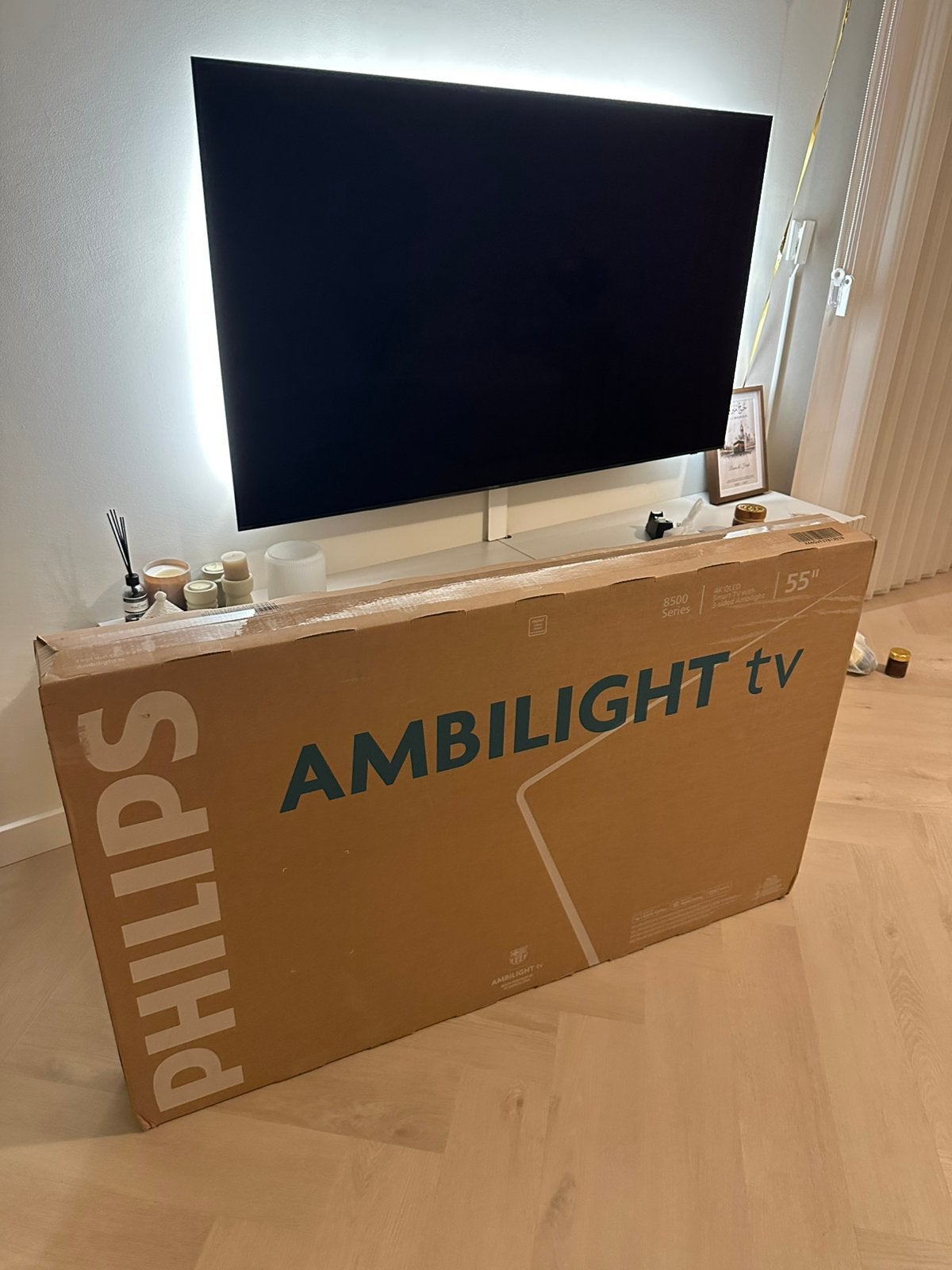 Philips ambilight tv 55 PUS 8500/12, Audio, Tv en Foto, Televisies, Ophalen, Philips, 50 Hz, Zo goed als nieuw