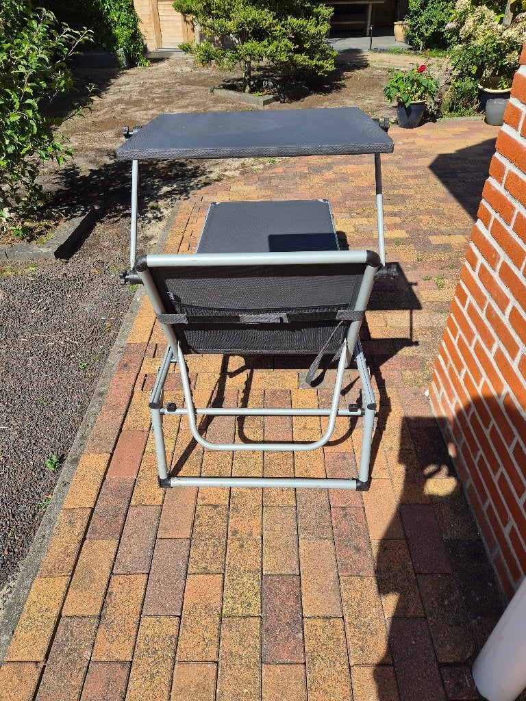 Tuin ligbank, Ophalen, Zo goed als nieuw, Aluminium, Verstelbaar